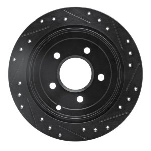 Buick Rendezvous Brake Rotor (1) - Rear Left - R1 Concepts - Drill & Slot - Black - `01-`07